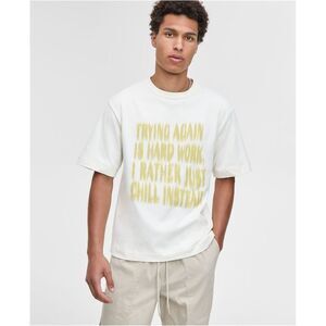 Mode Of One Mens Try Again Relaxed-Fit Graphic T-Shirt, NWT